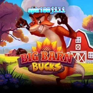 Tampilan visual slot Big Barn Bucks dengan tema peternakan dan lumbung kayu